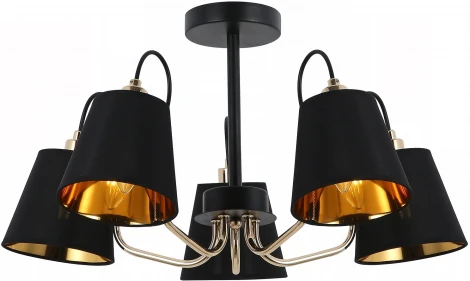 Потолочная люстра на штанге ILLUMICO IL6120-5COU-79 BK GD (220V)
