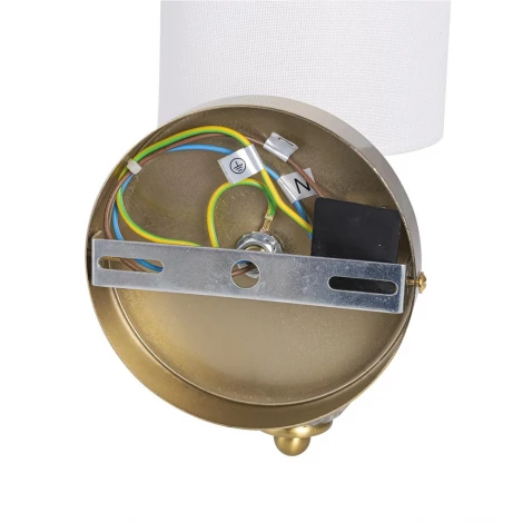 Бра со стеклянным декором Lumion Ilmira 8337/1W бронза/белый, металл/стекло/текстиль E14 40W 220V