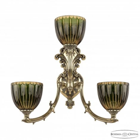 Бра Bohemia 7211 7211B15P/2+1/210 GB P1 U Amber-Green/H-1K