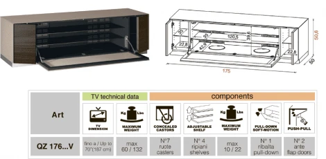 Тумба под телевизор QZ 176 Munari