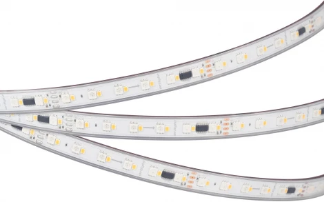 Светодиодная лента герметичная SPI-P-BA120-14mm 24V RGBW-White-PX6-BPT (16 W/m, IP66, 5060/2835, 5m) (Arlight, бегущий огонь) 049401