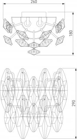 Бра хрустальное Bogate's Onyx 372/2 Strotskis (220V)