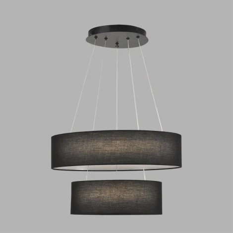 Люстра подвесная Lumion Sava 8373/55L черный, металл/текстиль/силикон LED 55W 3000/4000/6000K 220V