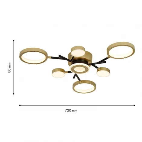 Потолочная люстра на штанге светодиодная с ПДУ F-Promo Hybrid 4686-7C