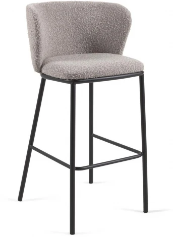 Барный стул La Forma (ex Julia Grup) Ciselia (Серый/ Металл,Пена,Фанера,Сталь)