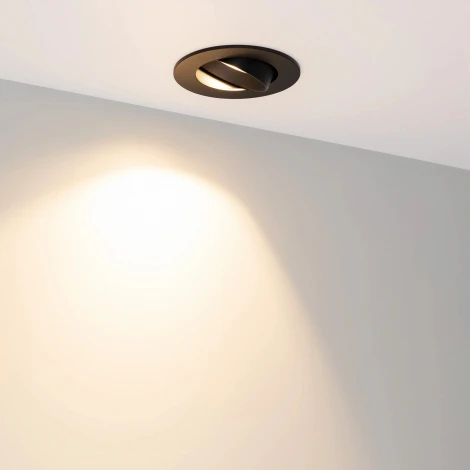 Встраиваемый точечный светильник MS-ATOLL-BUILT-TURN-R94-10W Warm3000 (BK, 60 deg, 230V) (Arlight, IP54 Металл) 041574 (LED)