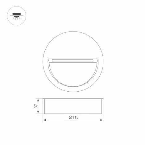 Встраиваемый точечный светильник Arlight LTD-TRAIL 029962 (LED, 220V, круглые, IP65)