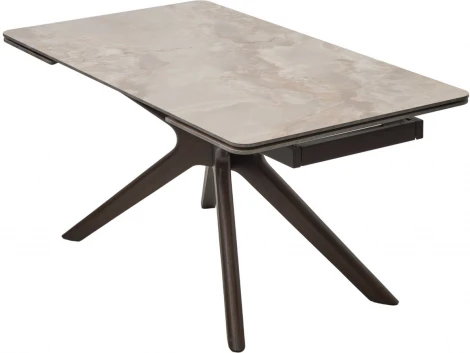 Стол M-City EDER 160 GLOSS AMBER JADE SOLID CERAMIC / Орех