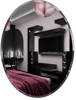 Зеркало настенное Сельетта-3 Овал 60 см х 45 см (фацет10 мм) от фабрики Mebelik