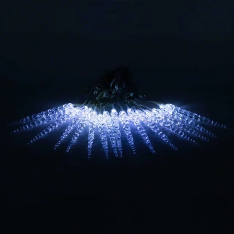 Гирлянда Сосульки 4м Белые 16см 24В, 16LED, Провод Прозрачный ПВХ, IP54