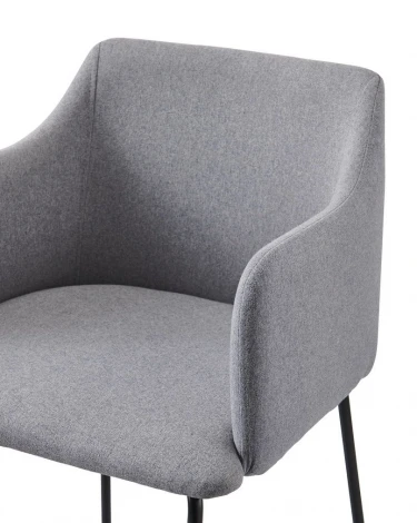 Стул C-961 серый 17-4016/матовый черный