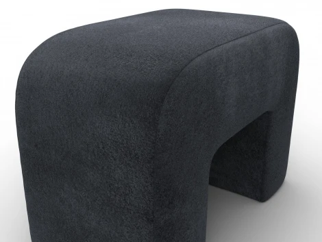 Пуф 008 (ДСП,Брус,Фанера,Велюр/Темно-серый) Лига Диванов 132386