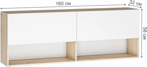 Модульная гостиная Алетра комплектация 1 (Алетра дуб крафт серый / глянец белый комплектация 1) Woodville арт.580877