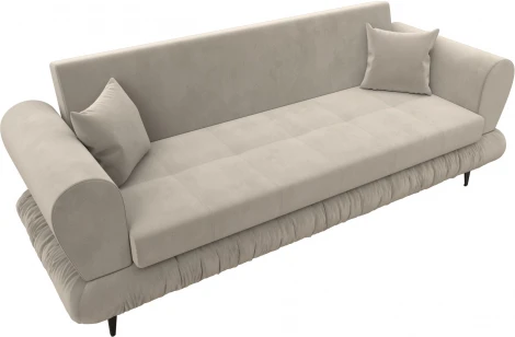 Диван-книжка Лига-045 (Бежевый/Микровельвет) Лига Диванов арт.122330