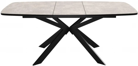 Стол DikLine B140 хромикс белый, опоры черные