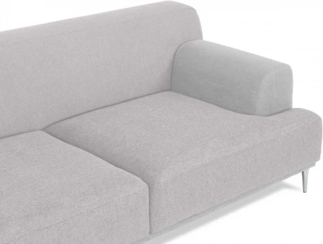 Диван Portofino 2-х местный ОГОГО (арт.753134), (Велюр/Светло-серый)