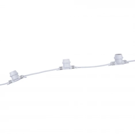 Гирлянда Белт-лайт, 10м + 1,5м сетевой шнур. 40 патронов E27, шаг 25см. белая Uniel UDL-K110 40/E27/10M IP65 WHITE BELT-LIGHT