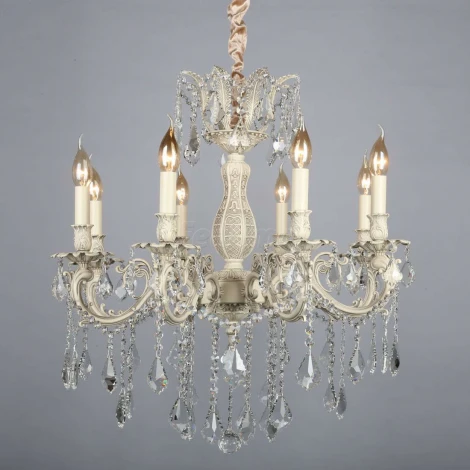 Подвесная люстра Omnilux Taranto OML-74403-08 (220V, на цепи, подсвечник, свеча)