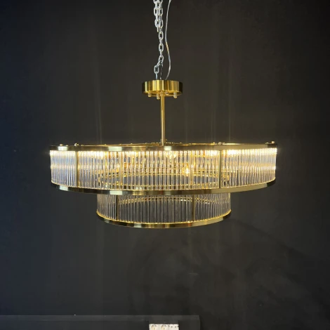 Потолочная люстра ярусная на штанге Rh Marais Round Chandelier D120 By ImperiumLoft 40,2668 (220V)