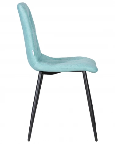 Стул обеденный DOBRIN CHILLY ROMBO (Тиффани Simple 51, основание черное) 006 ROMBO, цвет сиденья тиффани основания черный