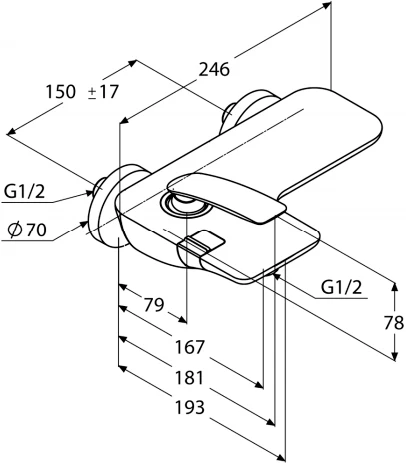Смеситель Kludi Balance 524458775 для ванны с душем