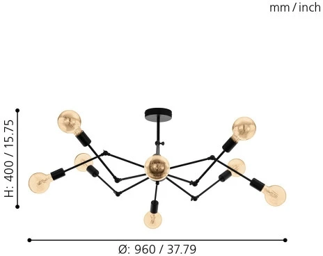 Потолочная люстра Eglo Exmoor 49037