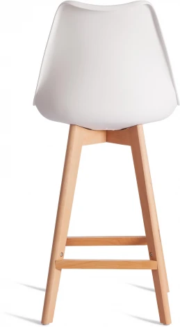 Стул барный TULIP BAR (mod. C1014H-1) (Пластик,Дерево /Белый)
