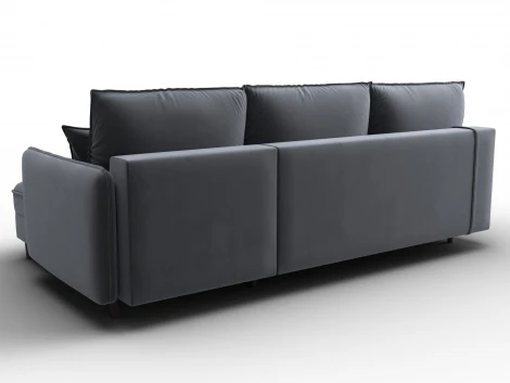 Диван угловой Лига-064 НПБ угол универсальный (ДСП/Дерево/Велюр/Серый) Лига Диванов 134772