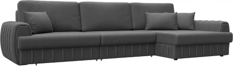 Диван угловой Лига-057 НПБ Лонг угол правый Лига Диванов (Замша) арт.129314