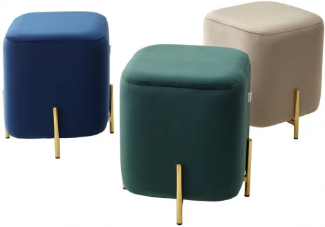 Пуф для гостиной ARES BLUVEL-78 GREEN / GOLD М-City