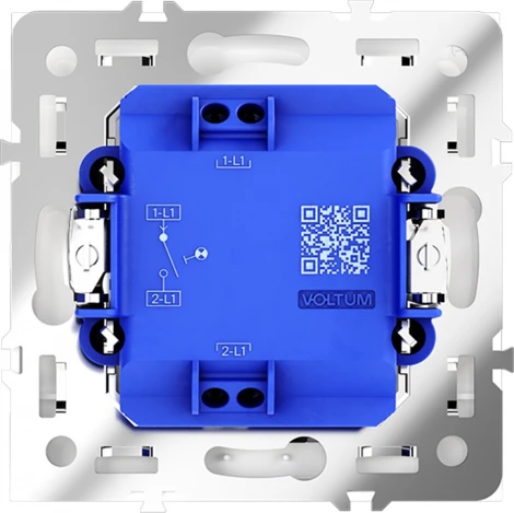 Выключатель одноклавишный с подсветкой (белый глянцевый) Voltum S70 VLS010201