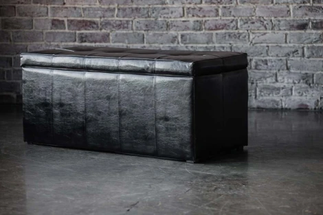 Банкетка Dreambag Лонг Черная ЭкоКожа 396855