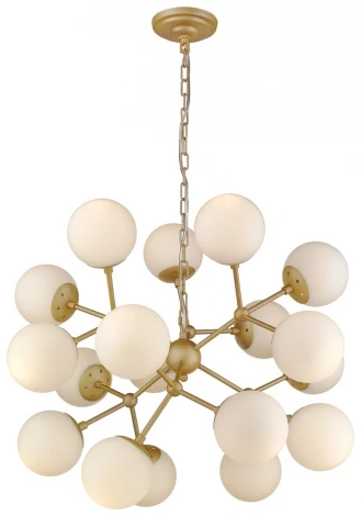 Подвесная большая люстра Wertmark Bolita WE236.18.403 (220V, на цепи, шарики, молекулы)