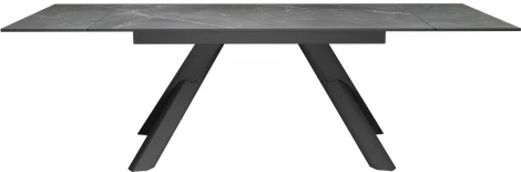 Стол DikLine KX160 мрамор черный Марквин,опоры черные