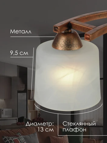 Потолочная люстра на штанге Мелодия Света 000061927