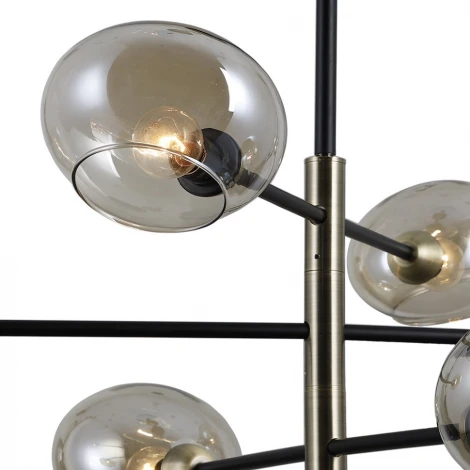 Потолочная люстра Seven Fires Menfi SF4025/6C-BK-AB