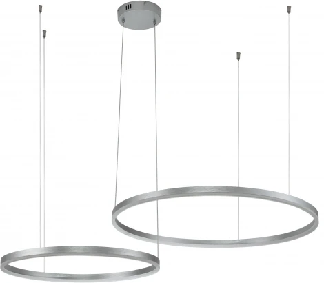 Подвесной светильник Galass V000012L (14001/2P Silver) (LED, 220V, пульт управления, на тросе, кольцо)