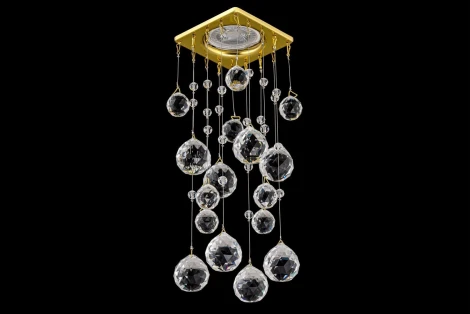 Встраиваемый светильник хрустальный Dio D'Arte Tayo Gold GU10.5.14.8x8.104 G