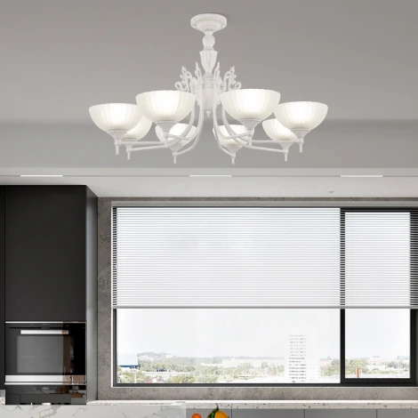 Потолочная люстра на штанге Arte Milano AM340049 340049/8 WT+SL (220V)