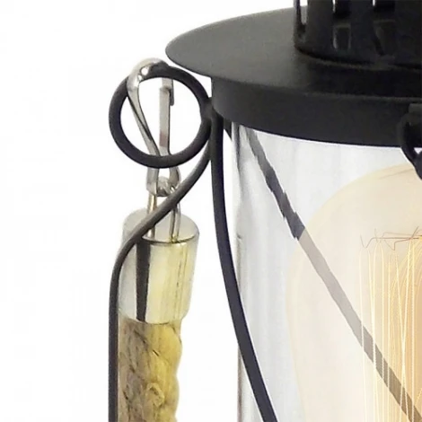 Настольная лампа с выключателем в виде керосиновой лампы Eglo Bradford 49283 (220V, фонарь, под старину, керосиновая лампа)