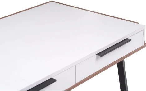 Письменный стол Notta Рокс 116х65х77 белый / дуб делано темный / черный 530838