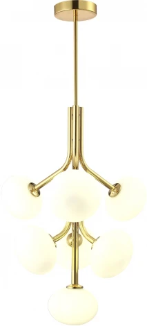 Потолочная люстра на штанге Crystal Lux Alicia SP7 GOLD/WHITE