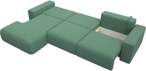 Диван угловой Лига-036 НПБ Классик Лонг левый угол Лига Диванов (Рогожка) арт.124679L