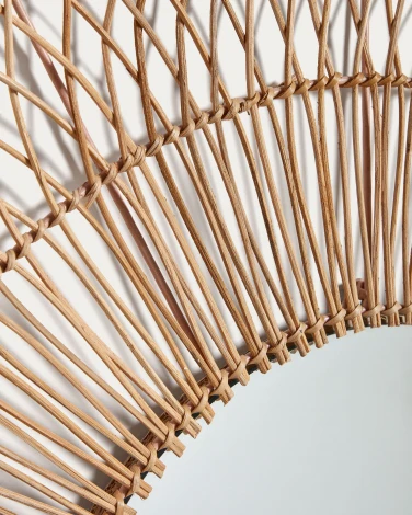 Viviana Зеркало из ротанга с натуральной отделкой Ø 110 см La Forma (ex Julia Grup) арт.147889