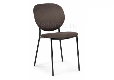 Стул Woodville на металлокаркасе Саранда кофе / черный глянец 494361