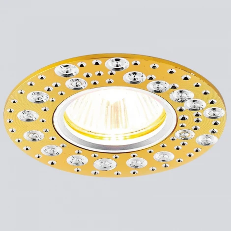 Встраиваемый точечный светильник Ambrella Алюминий С Узором A801 AL/G (220V)