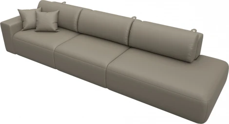 Диван прямой Лига-036 НПБ Модерн Лонг подлокотник слева Лига Диванов (Экокожа) арт.127689L