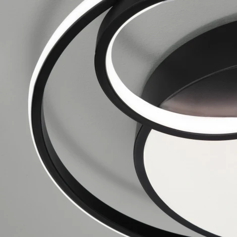 Потолочный светильник круглый светодиодный с пультом Eurosvet Jeremy 90254/1 черный (регулировка яркости, 220V)