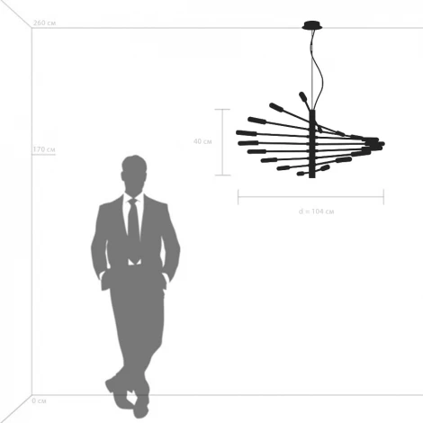 Подвесная люстра Lightstar Ragno 733187 (220V, на тросе)
