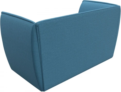 Диван кухонный прямой Бергамо 2-х местный (Голубой/Рогожка) Лига Диванов арт.123744